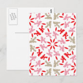 Poodle Patternd Briefkaart (Voorkant / Achterkant)