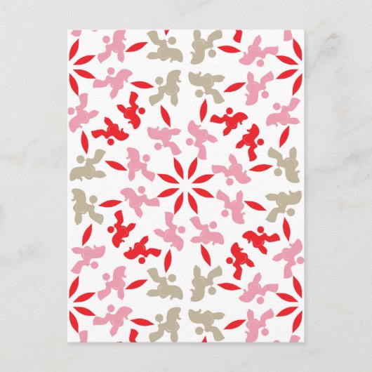 Poodle Patternd Briefkaart (Voorkant)