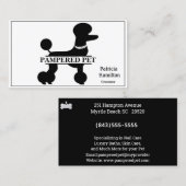 Poodle Pet Groomer/Vet Visitekaartje (Voorkant / Achterkant)