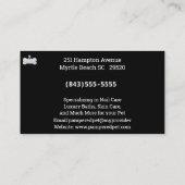 Poodle Pet Groomer/Vet Visitekaartje (Achterkant)