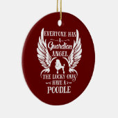 Poodle pet-vogel keramisch ornament (Rechts)