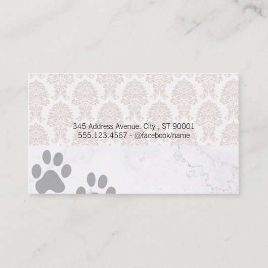 Poodle Pictogrammen | Dierverzorging Visitekaartje (Achterkant)