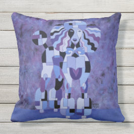 Poodle Pillow - Paars Buitenkussen