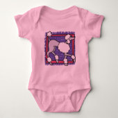 POODLE Pink baby Bodysuit (Voorkant)