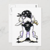 Poodle Pirate Briefkaart (Voorkant / Achterkant)