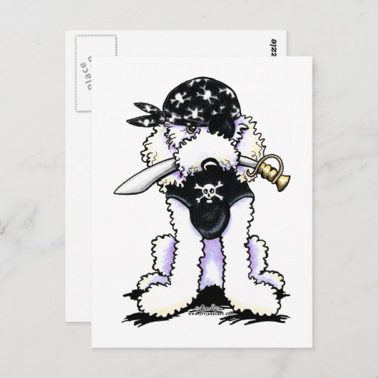 Poodle Pirate Briefkaart (Voorkant / Achterkant)