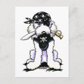 Poodle Pirate Briefkaart (Voorkant)