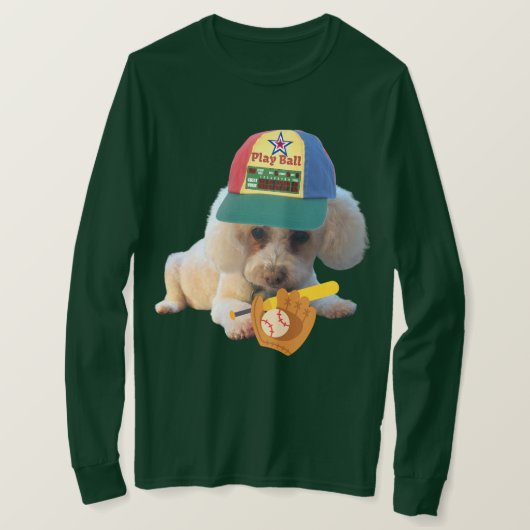 Poodle Play Ball Mannen T-shirt (Design voorkant)