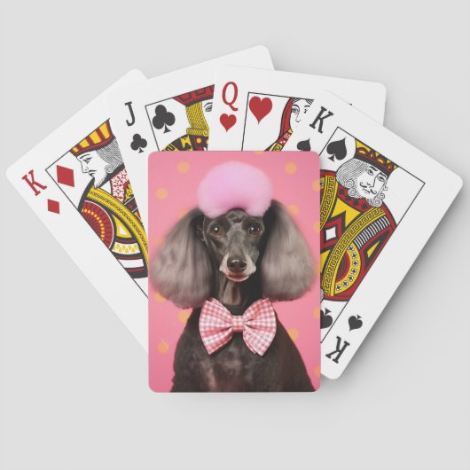Poodle Pop Art – Elegant & Retro  Pokerkaarten (Achterkant)
