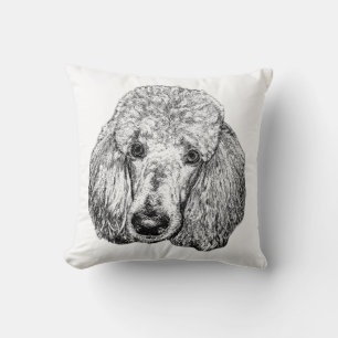Poodle Portret Kussen – Gedetailleerde Honden Gezi