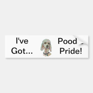 Poodle Pride en Pet me Producten Bumpersticker