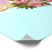 Poodle Princess n roze rozen Poster (Hoek)