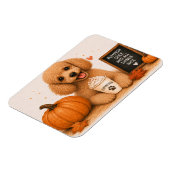 Poodle Pumpkin Spice Magneet (Linkerzijde)