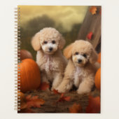 Poodle Puppy Herfstvreugde Pompoen Planner (Voorkant)