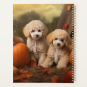Poodle Puppy Herfstvreugde Pompoen Planner (Achterkant)