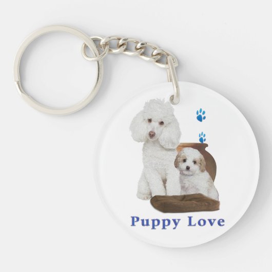 Poodle puppy sleutelhanger (Voorkant)