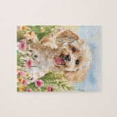 Poodle Puzzle – Watercolor Dog Fun Legpuzzel (Horizontaal)