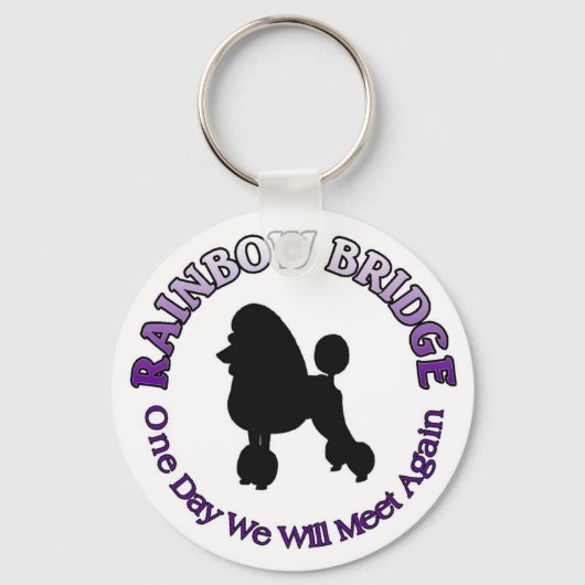 POODLE RAINBOW BRIDGE SYMPATHY DOG SLEUTELHANGER (Voorkant)