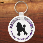 POODLE RAINBOW BRIDGE SYMPATHY DOG SLEUTELHANGER (Voorkant)