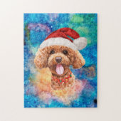 Poodle Ras Hond Kerstmis Legpuzzel (Verticaal)