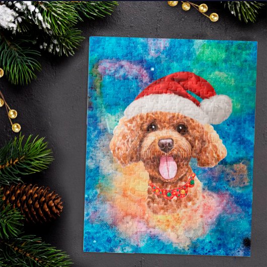 Poodle Ras Hond Kerstmis Legpuzzel