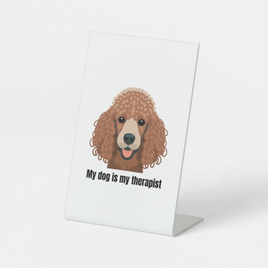 Poodle Reclamebord Met Voetstuk (Voorkant)