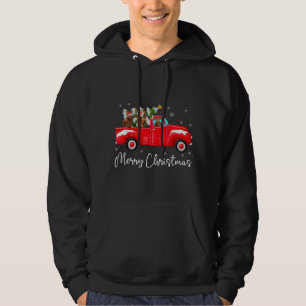 Poodle Red Truck Kerstkerstkerstkerstkerstkerstker Hoodie
