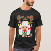 Poodle Reindeer Funny Cute Dog mam Pap Kerstmis G T-shirt (Voorkant)