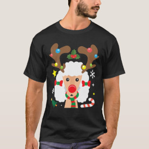 Poodle Reindeer Funny Cute Dog mam Pap Kerstmis G T-shirt