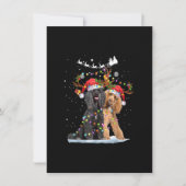 Poodle Reindekerstman met Kerstmis met Kerstmis me Kaart (Voorkant)