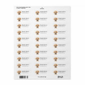 Poodle Retouradreslabels Etiket (Full Sheet)