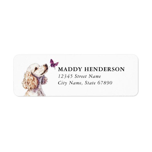 Poodle Retouradreslabels Etiket (Voorkant)