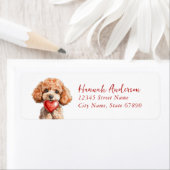 Poodle retouradreslabels etiket (Insitu)