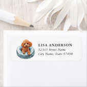 Poodle retouradreslabels etiket (Insitu)