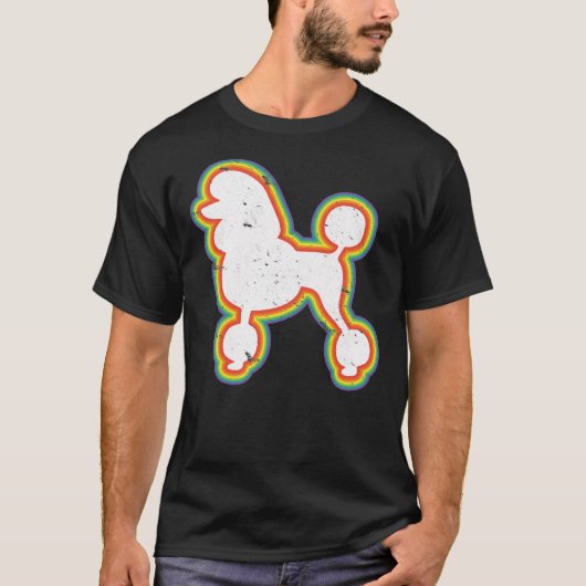 Poodle Retro Style Dog Poodle Lover T-shirt (Voorkant)