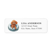 Poodle Return Address Labels (Voorkant)