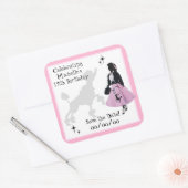 Poodle Rok Fun Save-the-Date Sticker (Envelop)