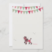 Poodle Rok Hop Feestje Kaart (Achterkant)