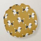 Poodle Rond Kussen (Achterkant)