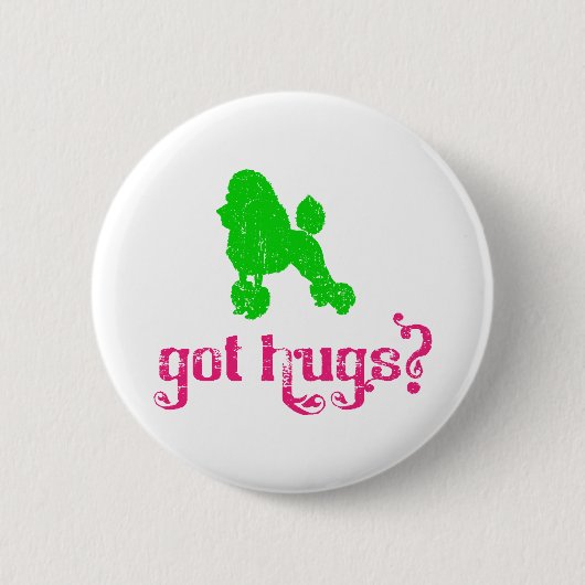 Poodle Ronde Button 5,7 Cm (Voorkant)