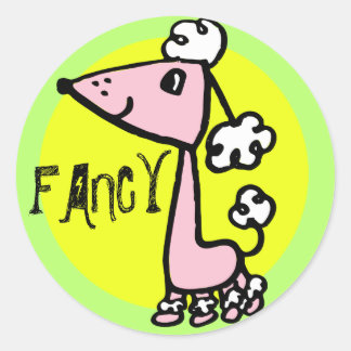 POODLE RONDE STICKER