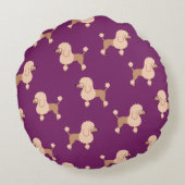 Poodle Round Pillow Rond Kussen (Achterkant)