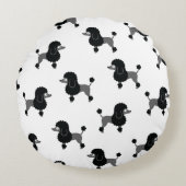 Poodle Round Pillow Rond Kussen (Voorkant)