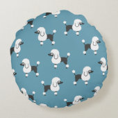 Poodle Round Pillow Rond Kussen (Achterkant)