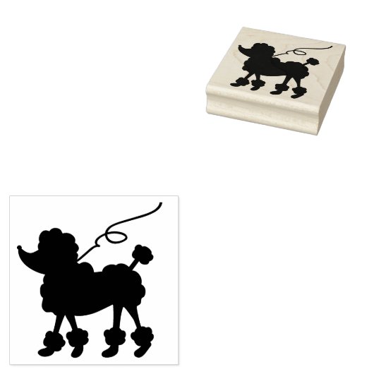 Poodle Rubberstempel (Gestempeld)