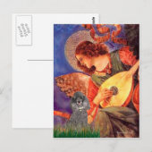 Poodle(s) - Mandoline Engel Briefkaart (Voorkant / Achterkant)