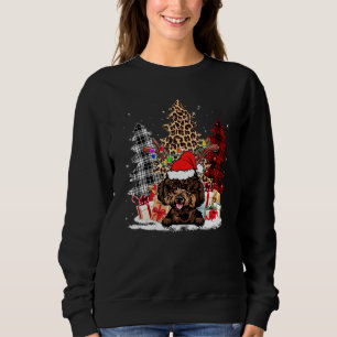 Poodle Santa Hat Light Buffalo Pset Leopard Xmas Trui