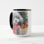 Poodle Santa Ik kan de Mok van de kerstkoffie uitl (Voorkant links)