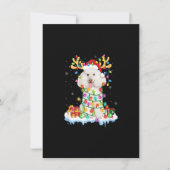 Poodle Santa Reindekerst Shirt Funny Dog Xm Kaart (Voorkant)