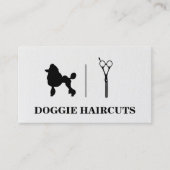 Poodle | Schaar Logo | Verzorging Visitekaartje (Voorkant)